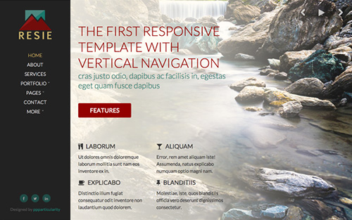 WrapBootstrap - RESIE - Responsive Vertical Navigation