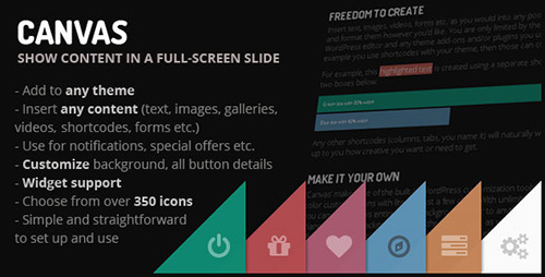 CodeCanyon - CANVAS v1.4 - Show any content in a full-screen slide.