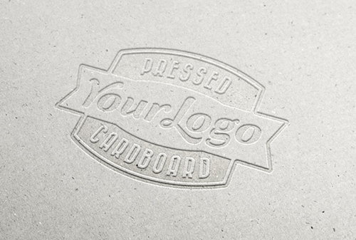PSD Source - Pressed Cardboard Logo MockUp