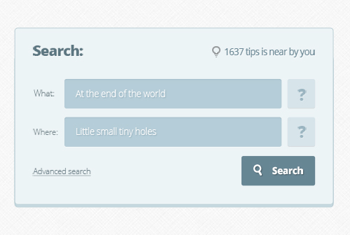 PSD Web Design - Simple clear search block