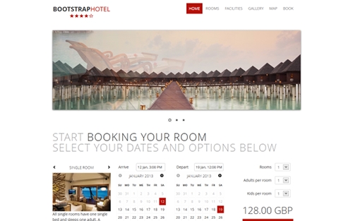 WrapBootstrap - Bootstrap Hotel