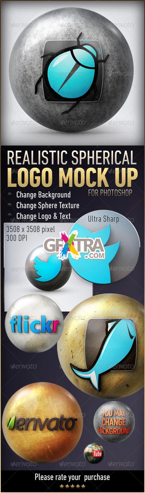 GraphicRiver - Logo on Sphere - PSD Logo Mockup Template