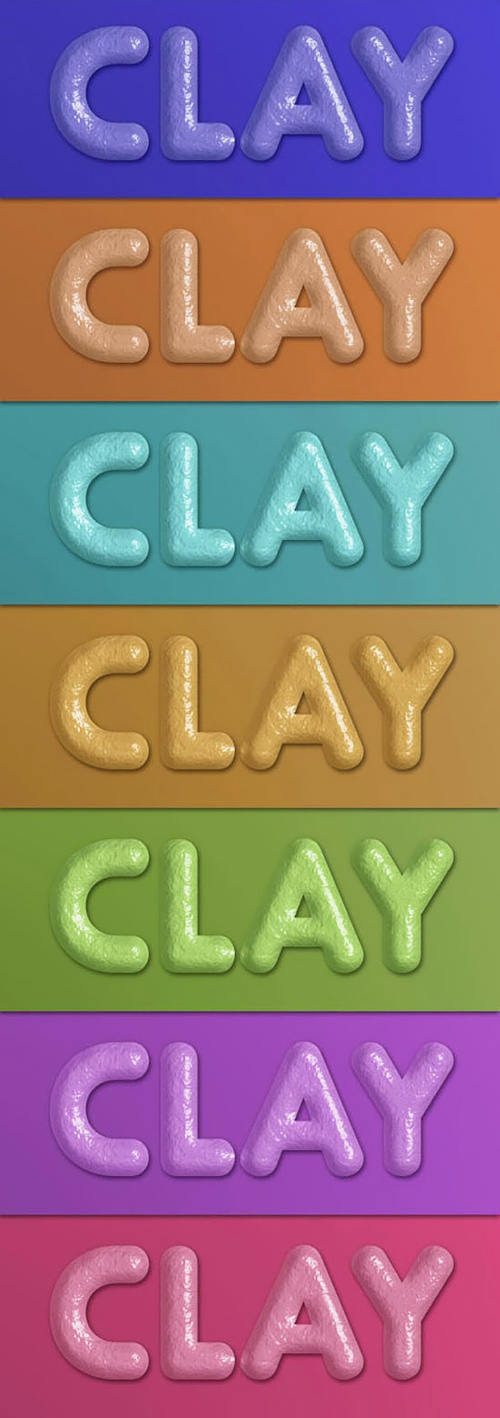 Color Clay Styles for Photoshop