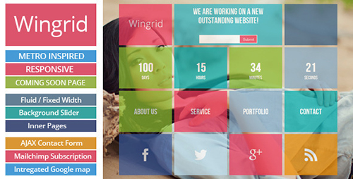 ThemeForest - Wingrid-Metro Inspired Responsive Coming Soon Page - RIP