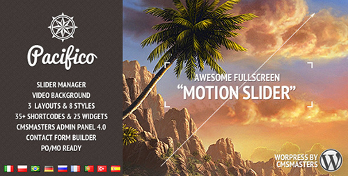 ThemeForest - Pacifico v1.5.3 - Fullscreen wp theme with motion effect