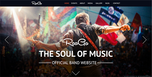 ThemeForest - Raaga - Responsive Parallax Template for Bands - RIP