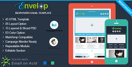ThemeForest - Envelop - Responsive Email Template - RIP