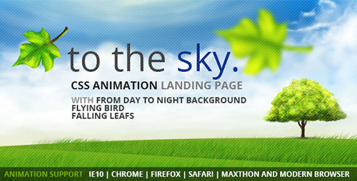 ThemeForest - to the Sky CSS Animation Landing Page - RIP