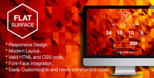 ThemeForest - Flat Surface - Responsive 404 Error HTML5 Template - RIP