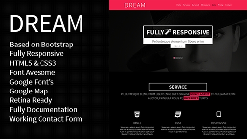 ThemeForest - DREAM - One Page Responsive Template - RIP
