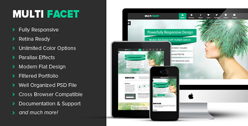 ThemeForest - MultiFacet - Responsive One Page Template - RIP