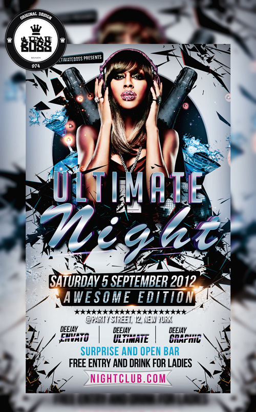 Ultimate Night - Flyer PSD Template