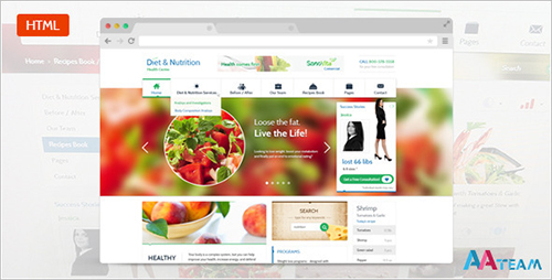 ThemeForest - Diet & Nutrition Health Center - Responsive HTML5 - RIP