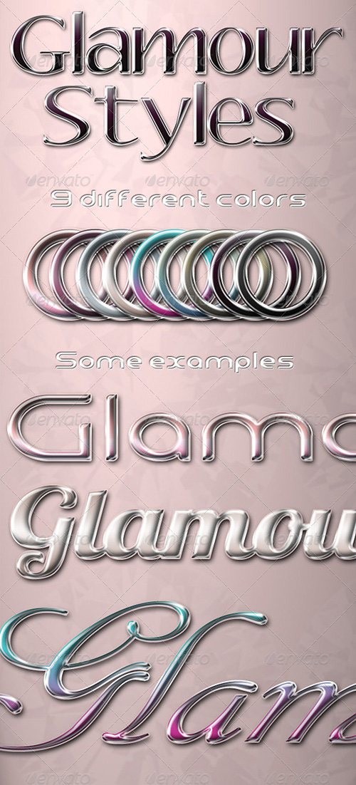 GraphicRiver - Glamour Photoshop Text Styles