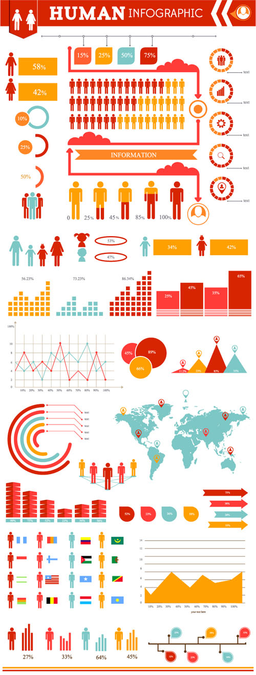 Human Infographic & Data Visualization Set