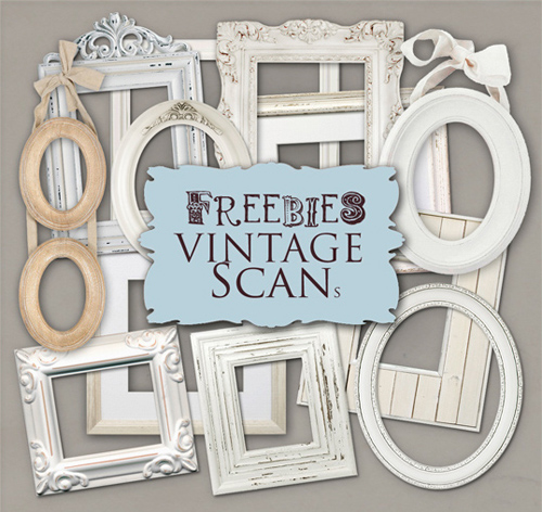 Scrap kit - White Vintage Frames