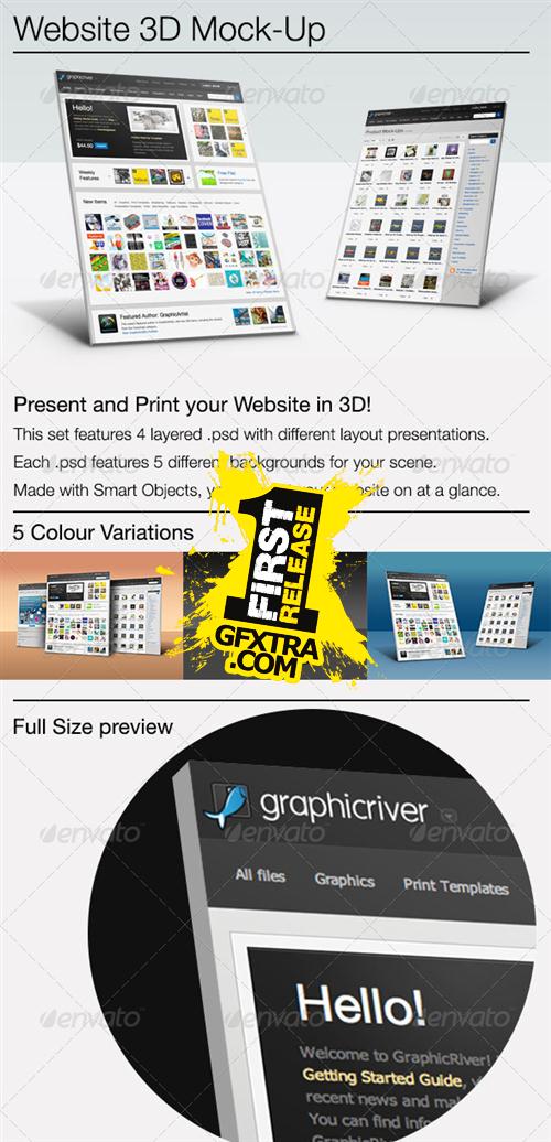 GraphicRiver - 3D Website Showcase Mock-Up