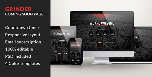 ThemeForest - Grinder - Coming Soon Page - RIP