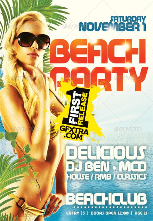 GraphicRiver - Flyer Template Beachparty