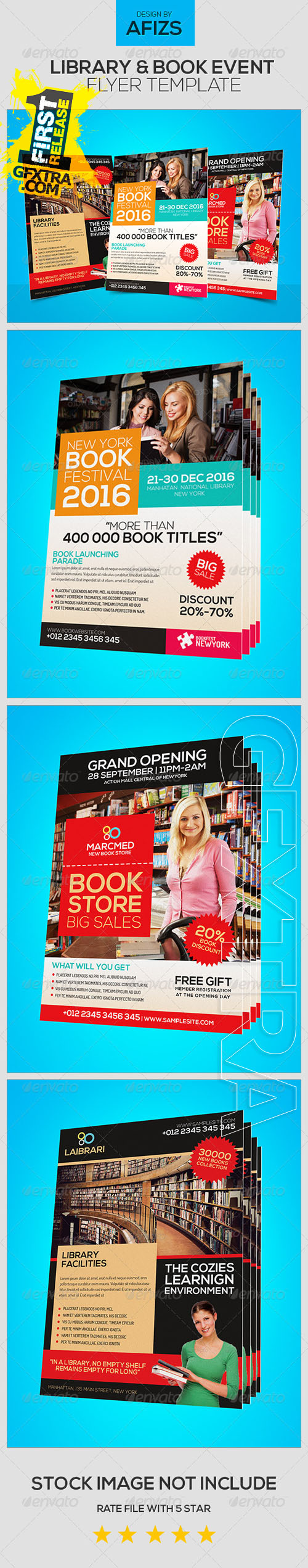 GraphicRiver - Library & Book Event Flyer