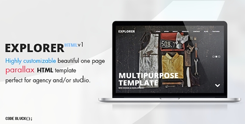 ThemeForest - Explorer - One Page Parallax Template - RIP