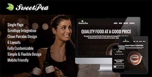 ThemeForest - Sweet Pea - Responsive HTML One Page Template - RIP