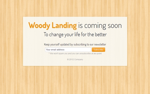 WrapBootstrap - Responsive Woody Landing