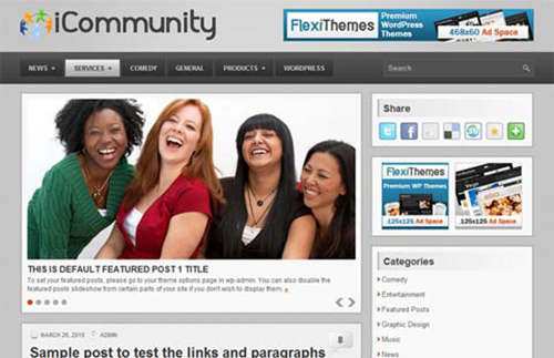 FlexiThemes - iCommunity v1.1 - WordPress Theme