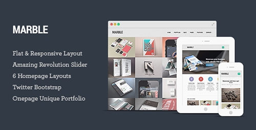 ThemeForest - Marble - Flat Responsive HTML5 Template - RIP