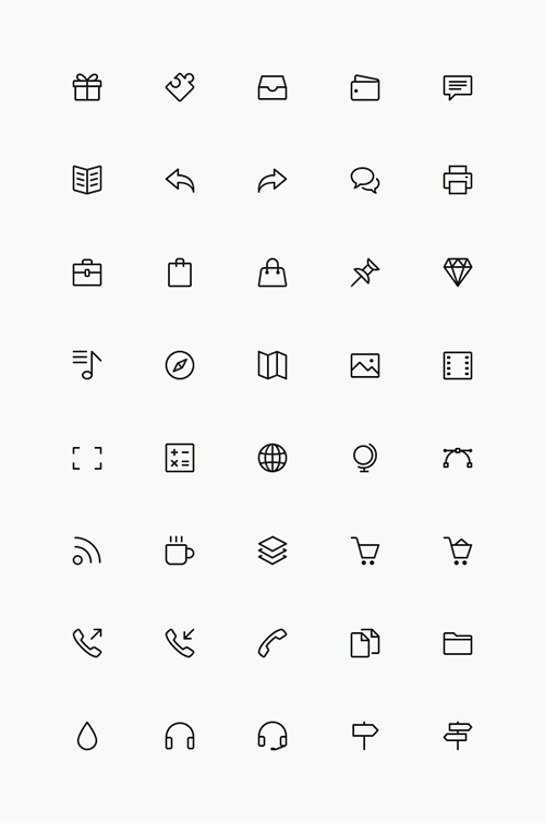 PSD Icons - Simple Line Icons Set Vol.3