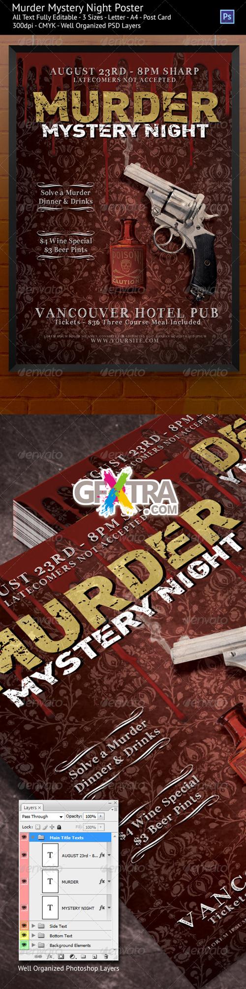 GraphicRiver - Murder Mystery Night Flyer/Poster Templates