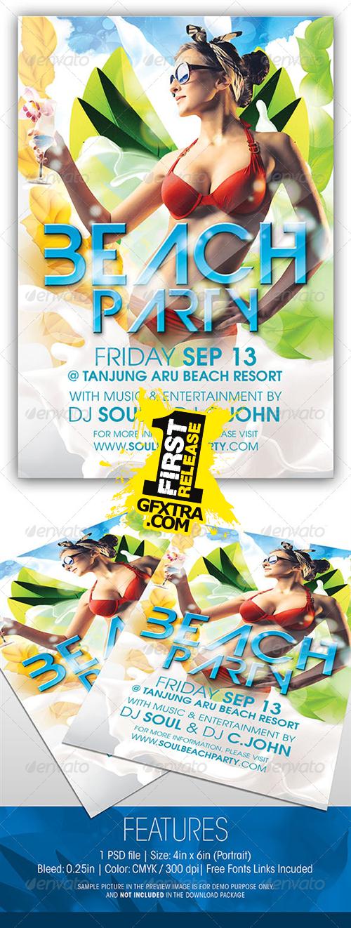 GraphicRiver - Beach Party Event Flyer