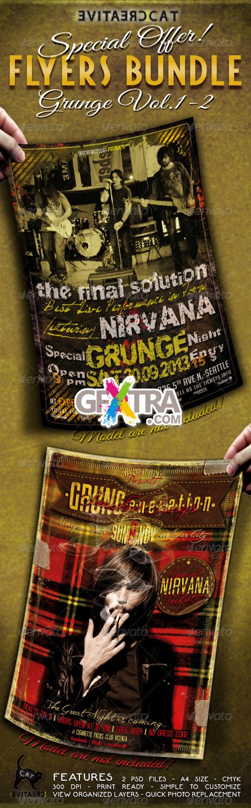 GraphicRiver - Grunge Flyer/Poster Bundle Vol. 1-2
