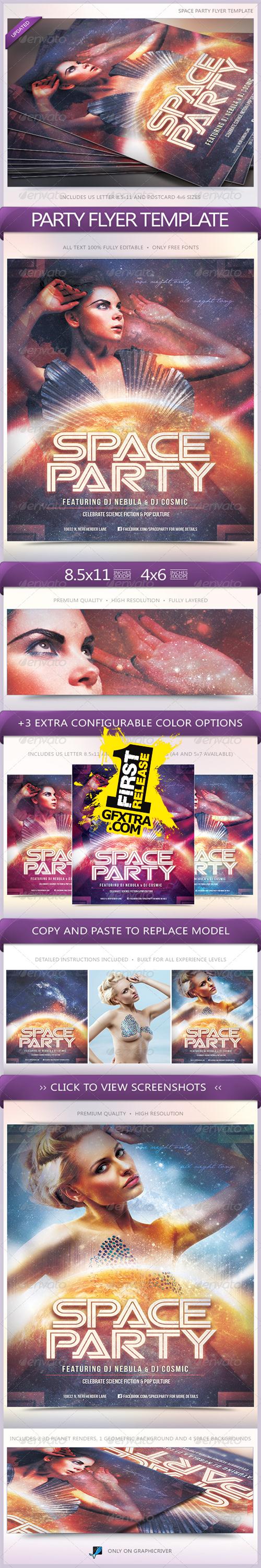 GraphicRiver - Space Party Flyer