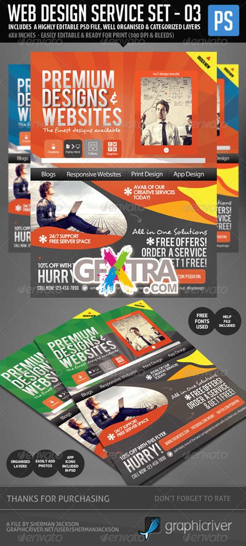 GraphicRiver - Web & Graphic Design Service Set - 3