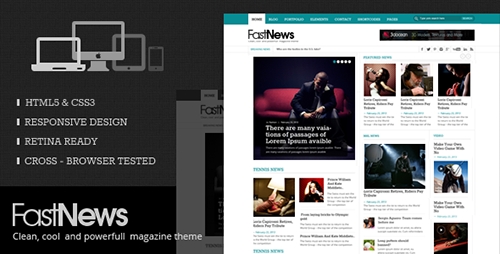 ThemeForest - FastNews - HTML5 Magazine Template - RIP