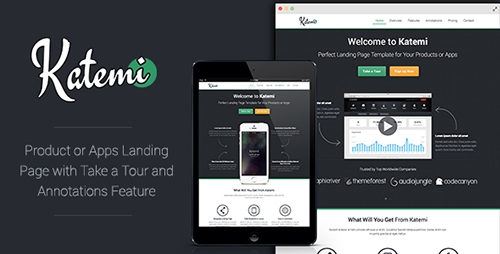 ThemeForest - Katemi - Clean Product and App Landing Page - RIP