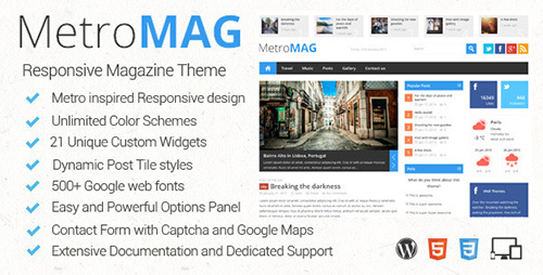 ThemeForest - Metro Magazine v2.4 - Responsive WordPress Theme