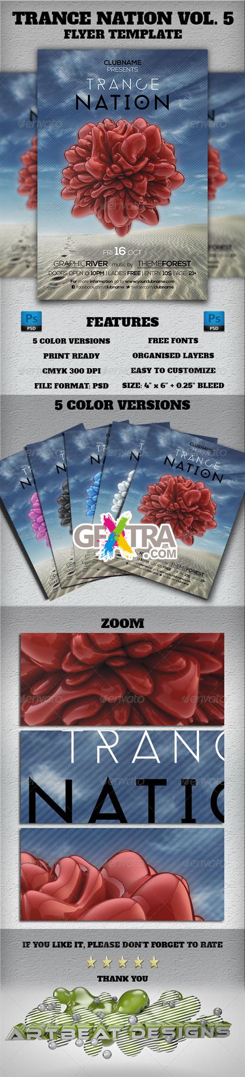 GraphicRiver - Trance Nation Vol. 5 Flyer Template