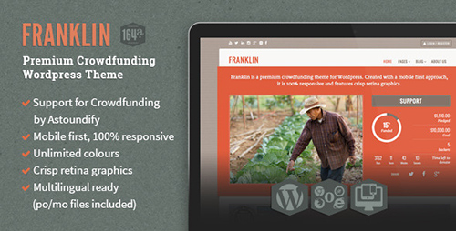 ThemeForest - Franklin v1.4.1 - WordPress Crowdfunding Theme