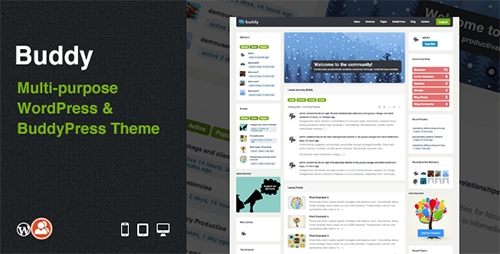 ThemeForest - Buddy v1.7.1 - Multi-purpose WordPress and BuddyPress Them