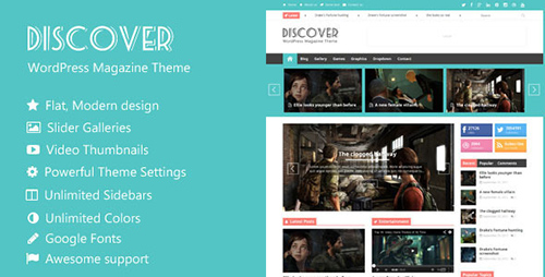 ThemeForest - Discover v1.2 - Flat WordPress Magazine Theme