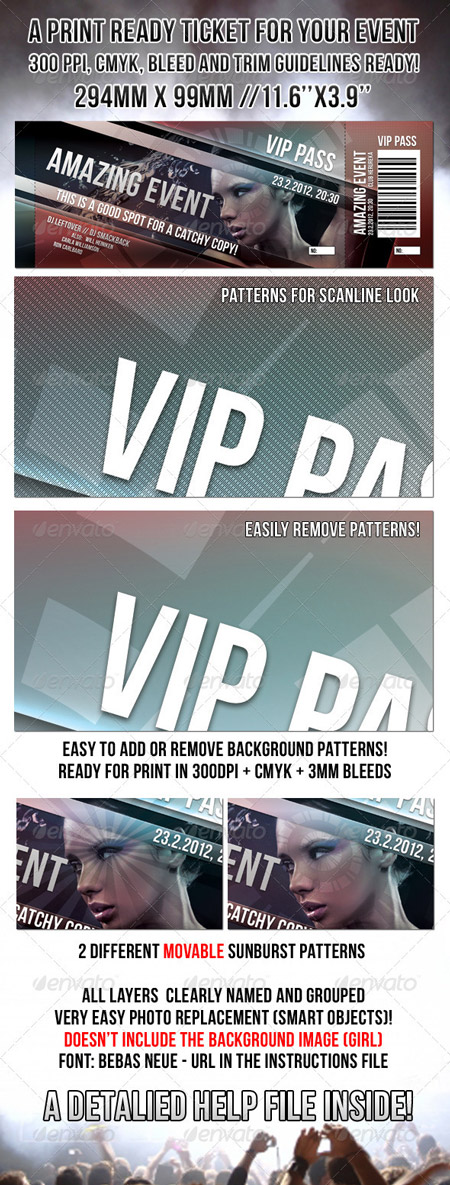 GraphicRiver Print Ready Event Ticket