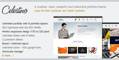 ThemeForest - Celestino v1.6.1 - Clean and Creative Portfolio Theme