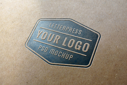 PSD Source - Letterpress Logo MockUp Vol.1