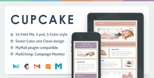 ThemeForest - Cupcake - Responsive Email Template - RIP
