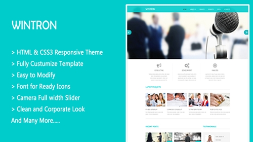 Mojo-Themes - Wintron - HTML5 and CSS3 Responsive Templates - RIP