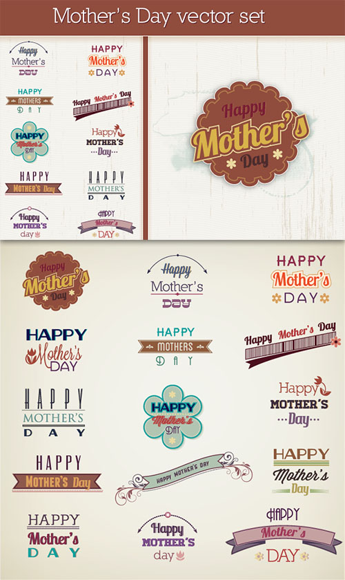Mother’s Day Photoshop Vector Set