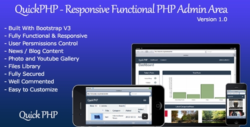 CodeCanyon - QuickPHP - Responsive Functional PHP Admin Area - RIP