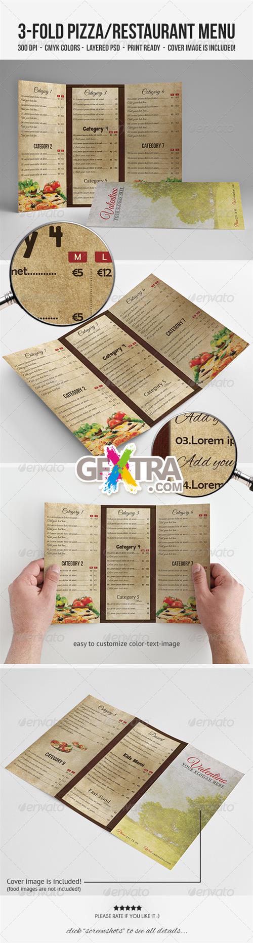 GraphicRiver - 3-Fold Pizza/Restaurant Menu